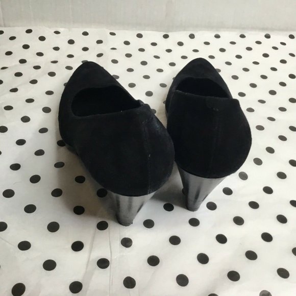 Maripe Womens Black Suede Block Heel Pumps Size US - Picture 5 of 6